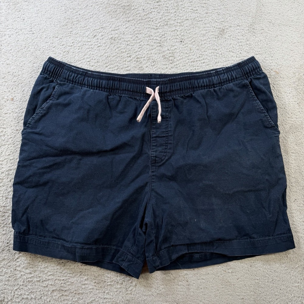 Chubbies Shorts Mens Large Navy Originals 5.5" Stretch Drawstring Cotton Chino